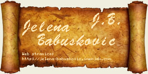 Jelena Babušković vizit kartica